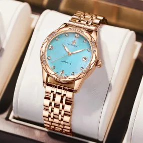 Women's Fashion Geneva Designer Diamond Mechanical WristWatch