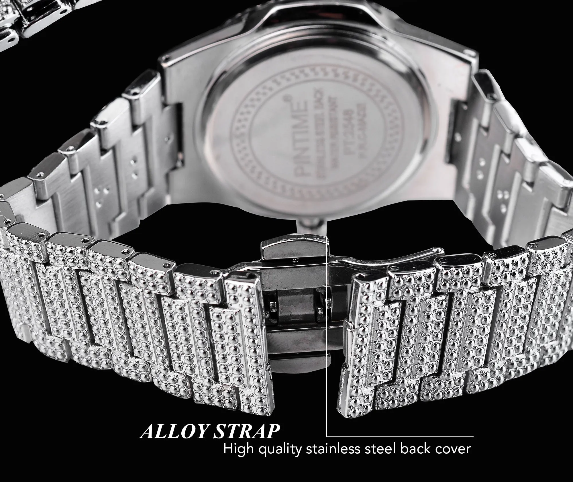 Women's Luxury Diamond Square Shape Quartz Waterproof Wristwatch