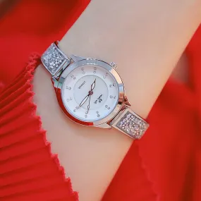 Women's Luxury Rhinestone Stainless Steel Quartz Bracelet Watch