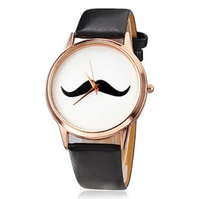 Women's Watch Minimalism Design Beard Pattern