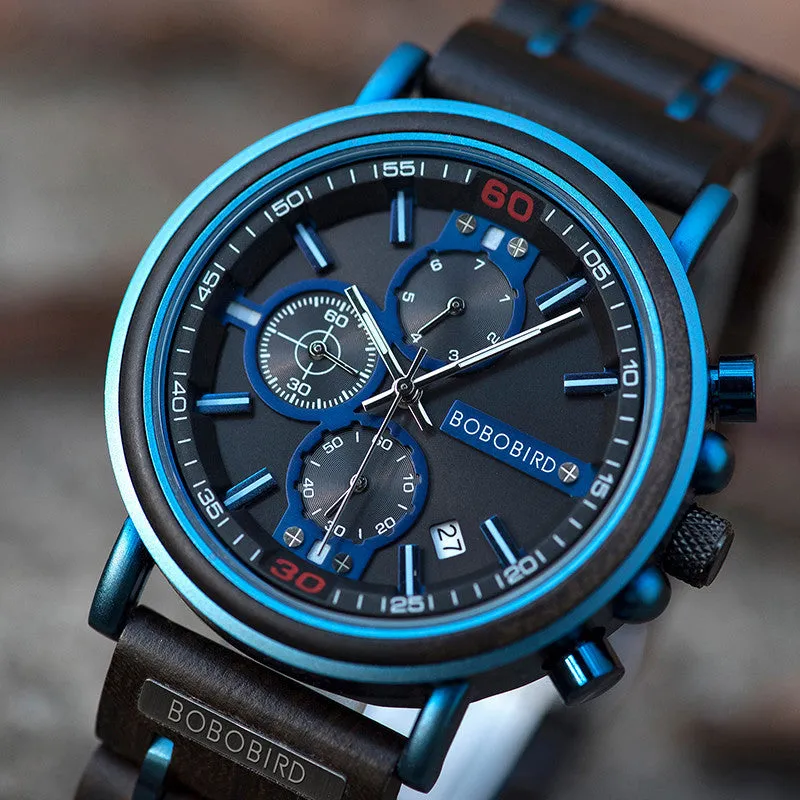 Wooden Chronograph Watch