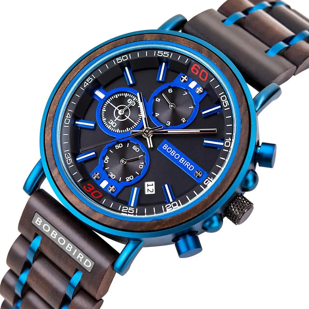 Wooden Chronograph Watch