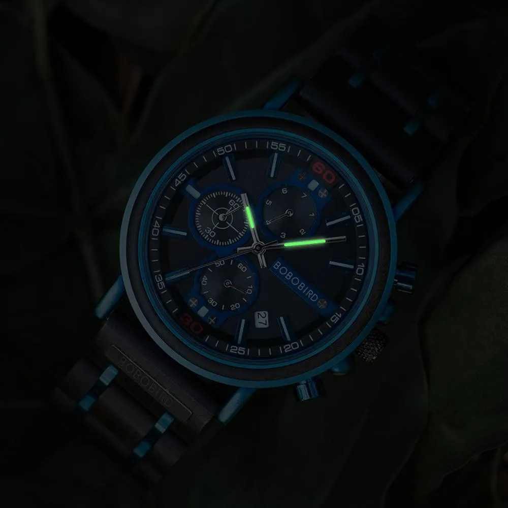 Wooden Chronograph Watch