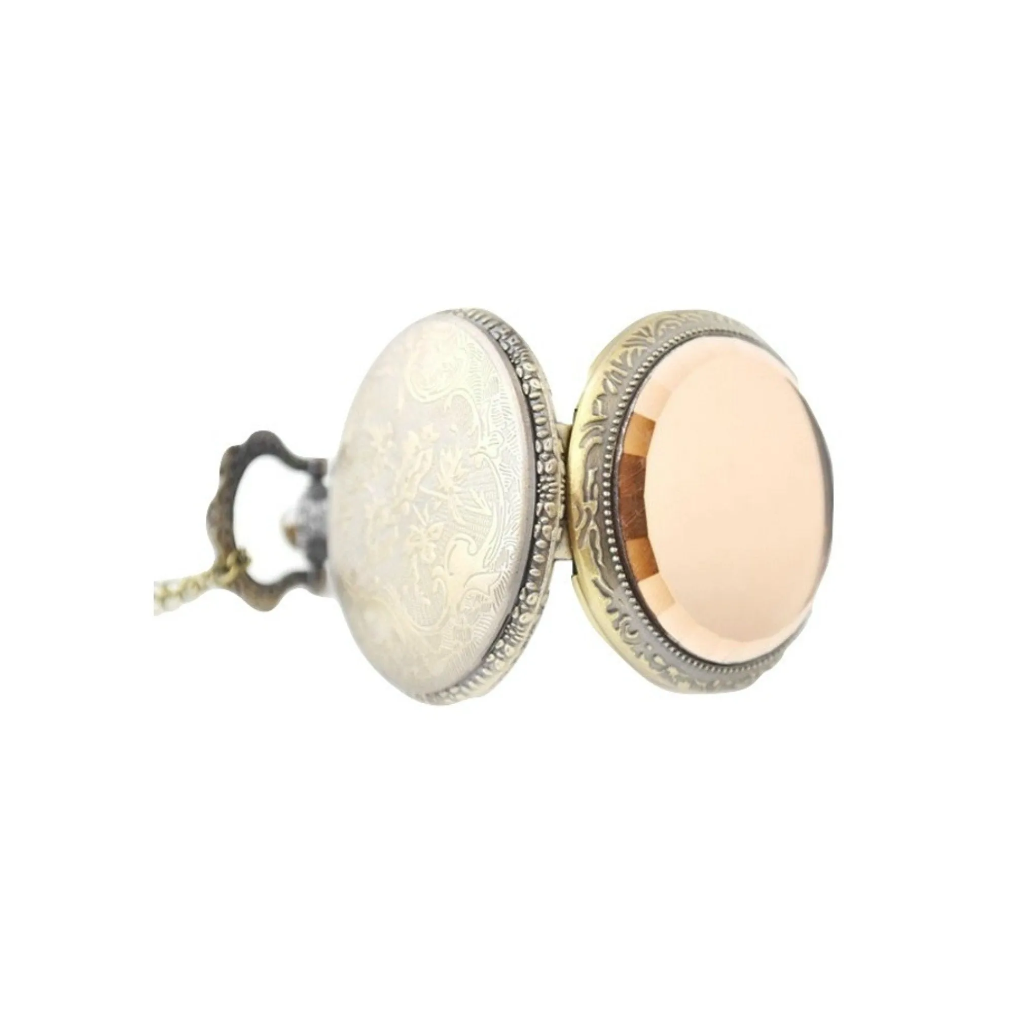 World Map Quartz Pocket Watch