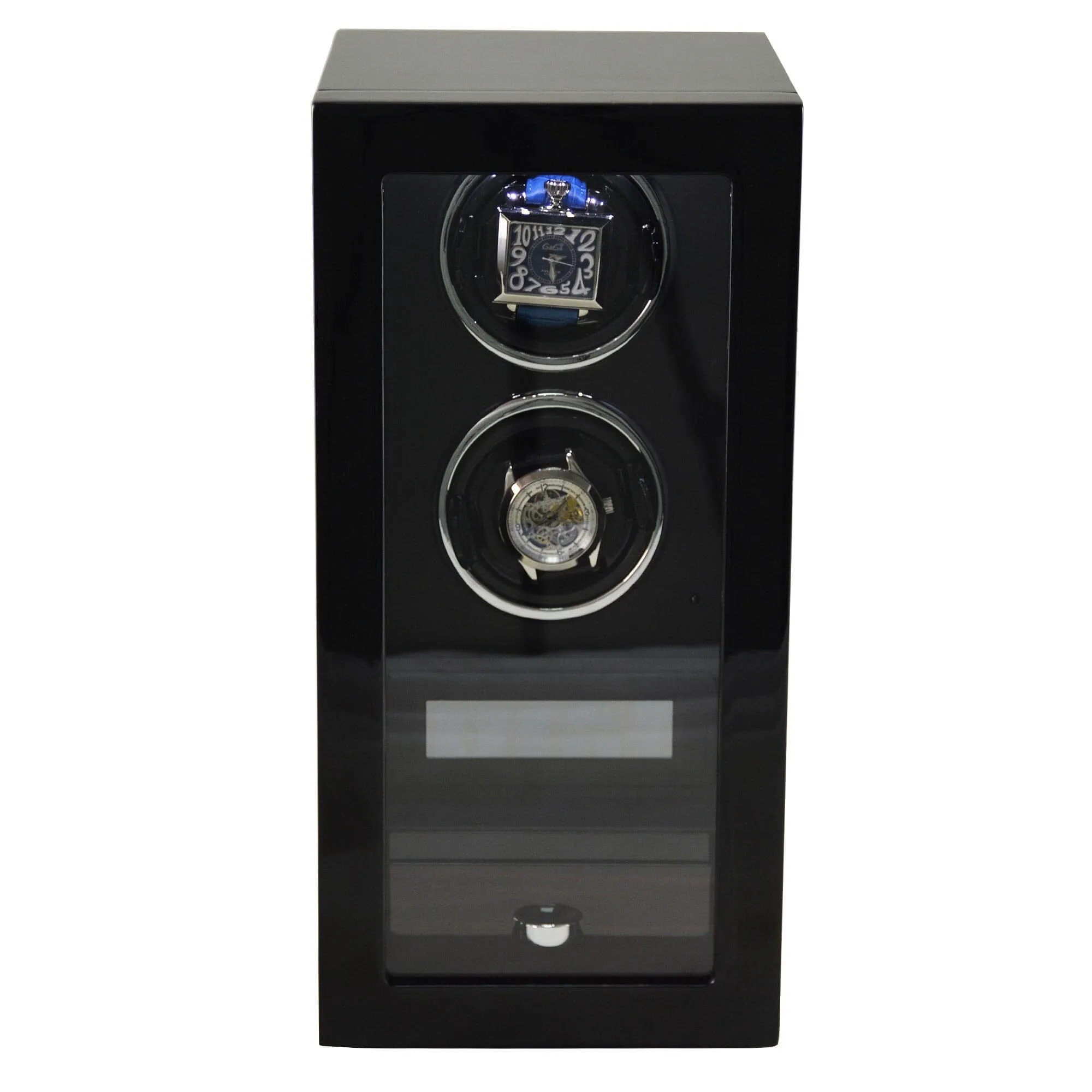 Yarra Duo Watch Winder for 2   Drawer with Fingerprint Lock