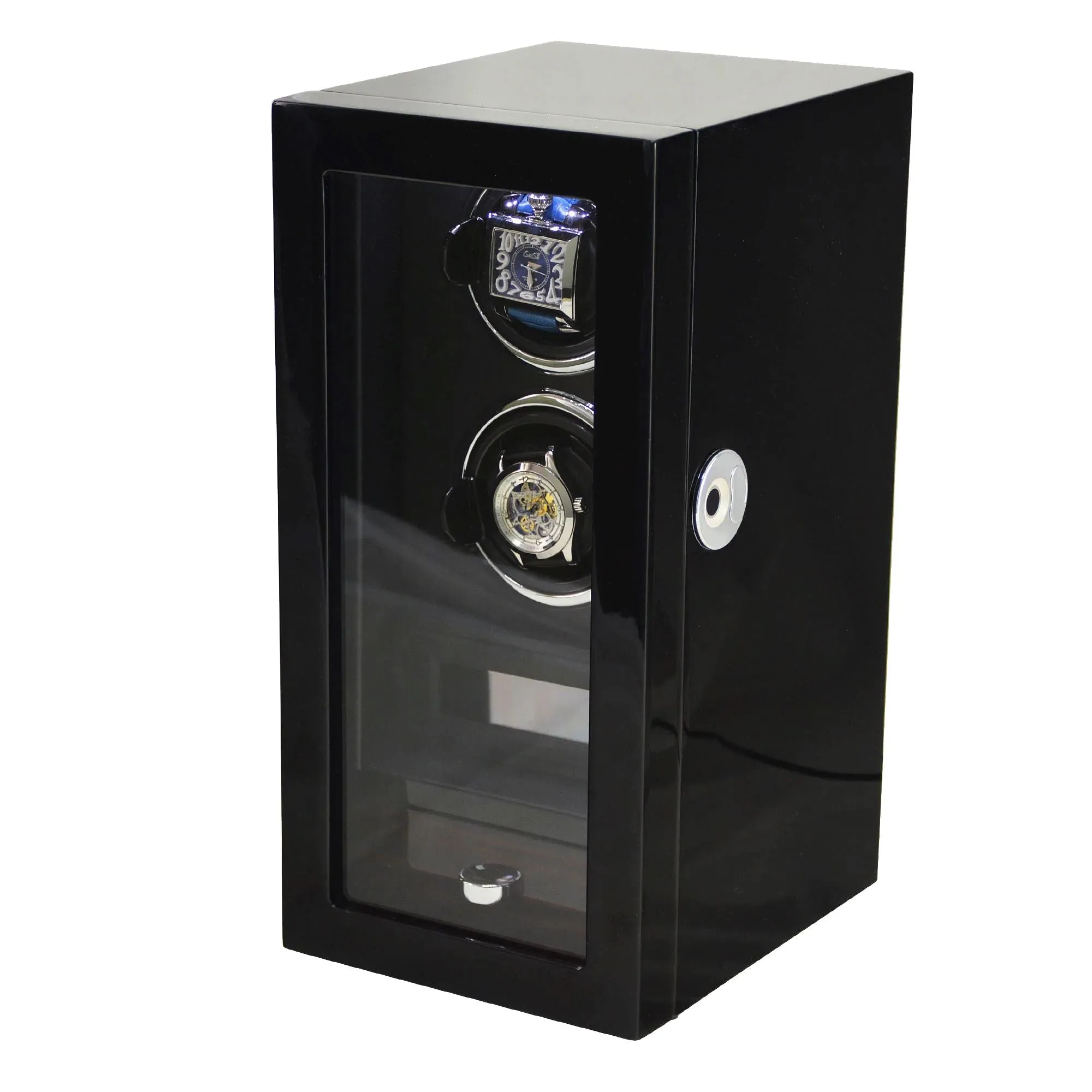 Yarra Duo Watch Winder for 2   Drawer with Fingerprint Lock