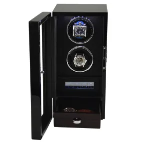 Yarra Duo Watch Winder for 2   Drawer with Fingerprint Lock