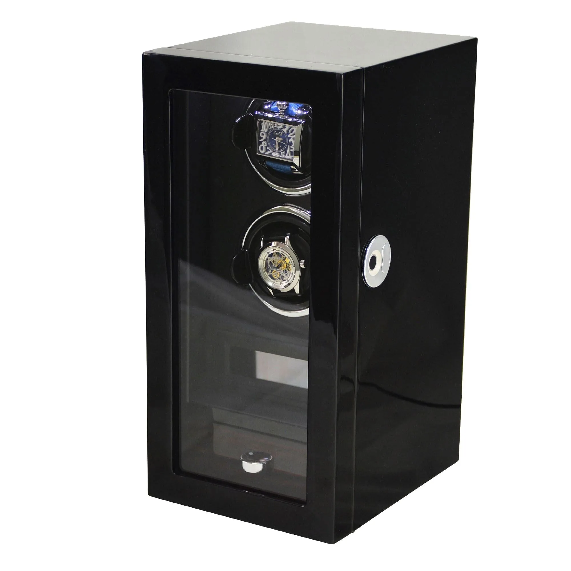 Yarra Duo Watch Winder for 2   Drawer with Fingerprint Lock