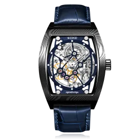 ZEROO M1D Damascus Steel THE AURIGA SKELETON MECHANICALAUTOMATIC WATCH FOR GENTS - ZM001DBBL